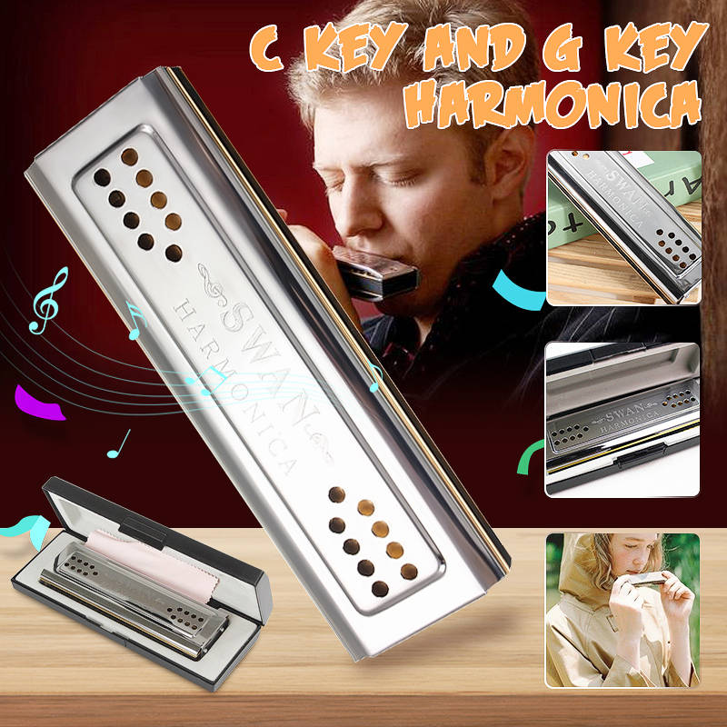 Swan SW24-12 24 Holes Double Sided Key C G Harmonica