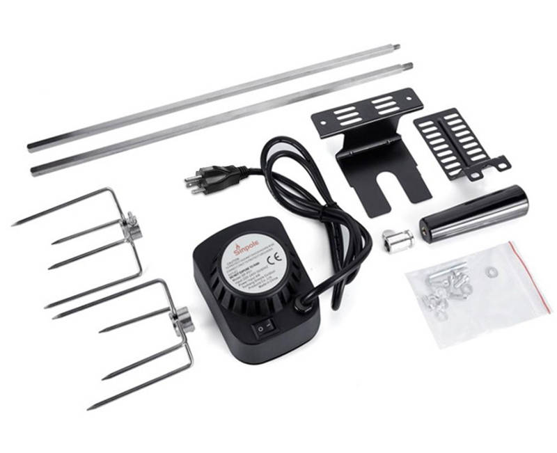 IPRee Outdoor Automatic Eletric BBQ Grill Rotisserie Motor Stainless Steel Barbecue Rack Rotating Fork Kits Machine EU/US/AU Plug