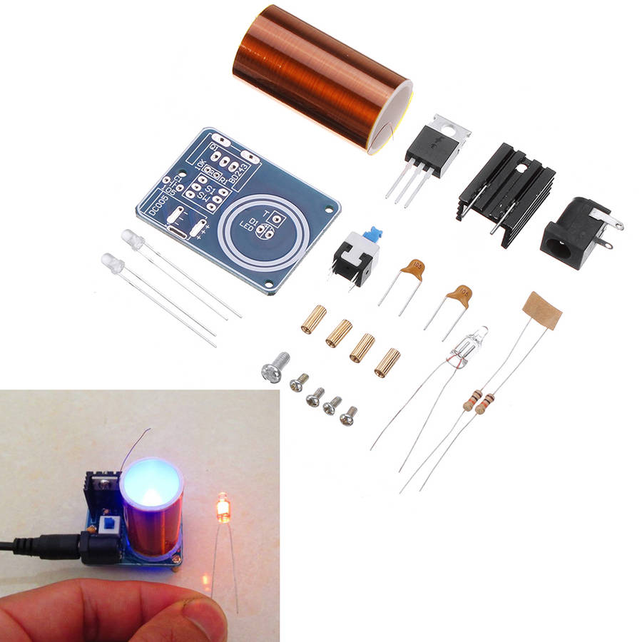 Mini 12V Power Supply Tesla Coil Module DIY Spare Space Lighting Tech Electronic Production Kit