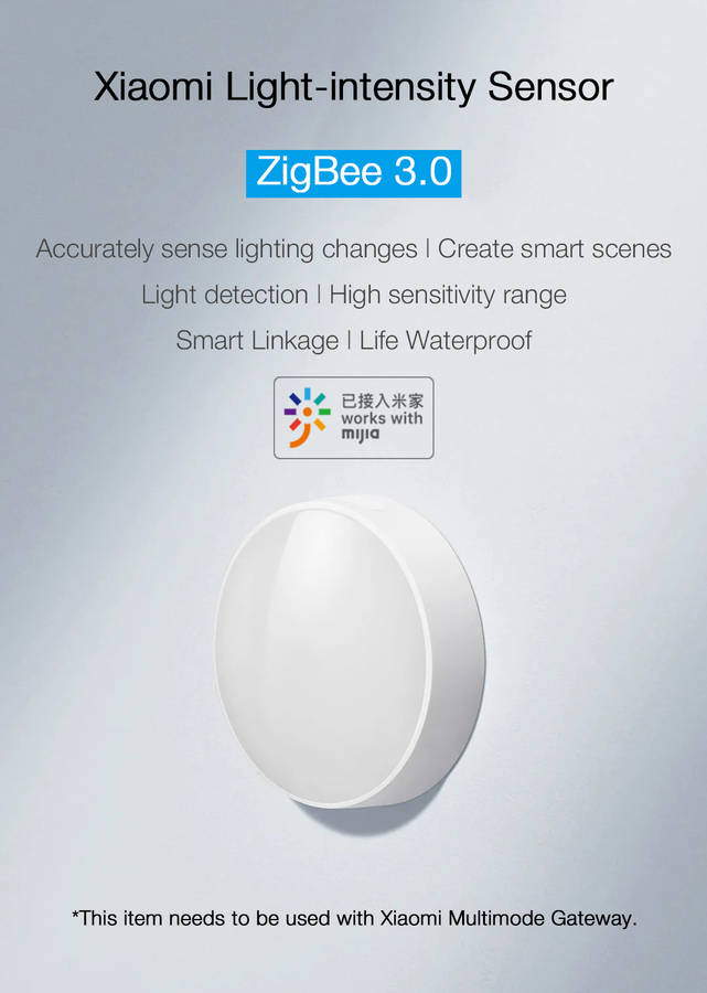 Xiaomi Mijia 0~83000 lux Zigbee 3.0 Smart Home Light Sensor Monitor Alarm Work with Xiaomi Multimode ZigBee 3.0 Gateway