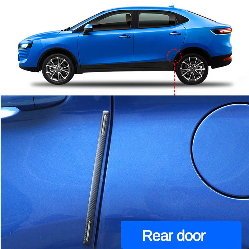4pcs Car Anti Collision Side Door Edge Rubber Bumper Protector Sticker Strip