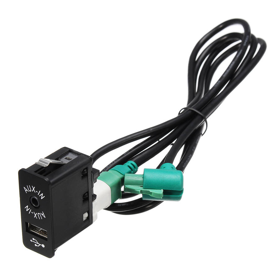 New Audio AUX USB Switch Socket with AUX USB Cable for BMW E60 E90 X1 X3 X5 F12