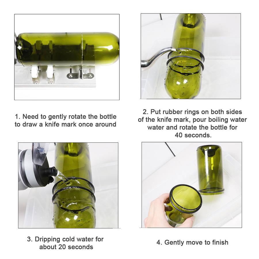 Glass Bottle Cutter Kit Make Glasses Bottles Cutter with Edge Sanding