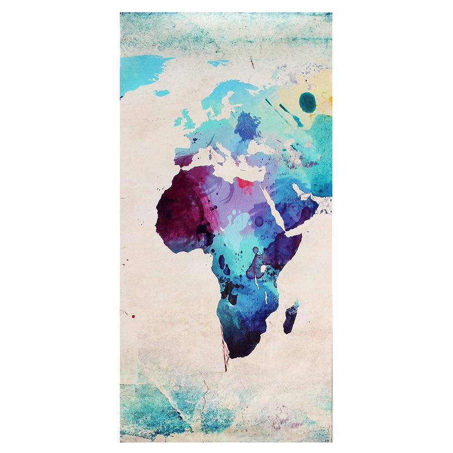 Colored World Map Abstract Wall Art Canvas Paintings Decorative For Home Decor