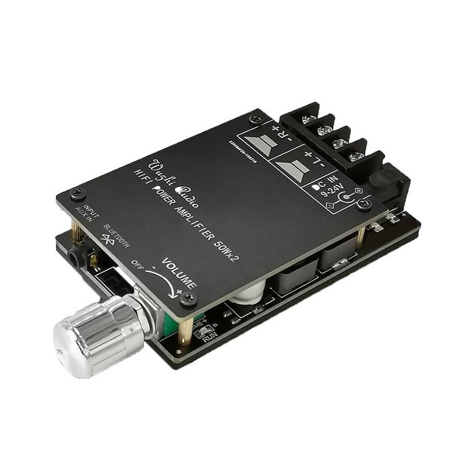 502C HIFI 2x50W TPA3116 AUX+ bluetooth 5.0 HIFI High Power Digital Amplifier (Version without shell)