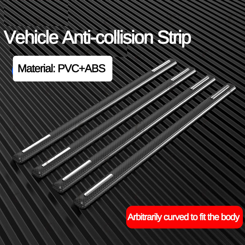 4pcs Car Anti Collision Side Door Edge Rubber Bumper Protector Sticker Strip