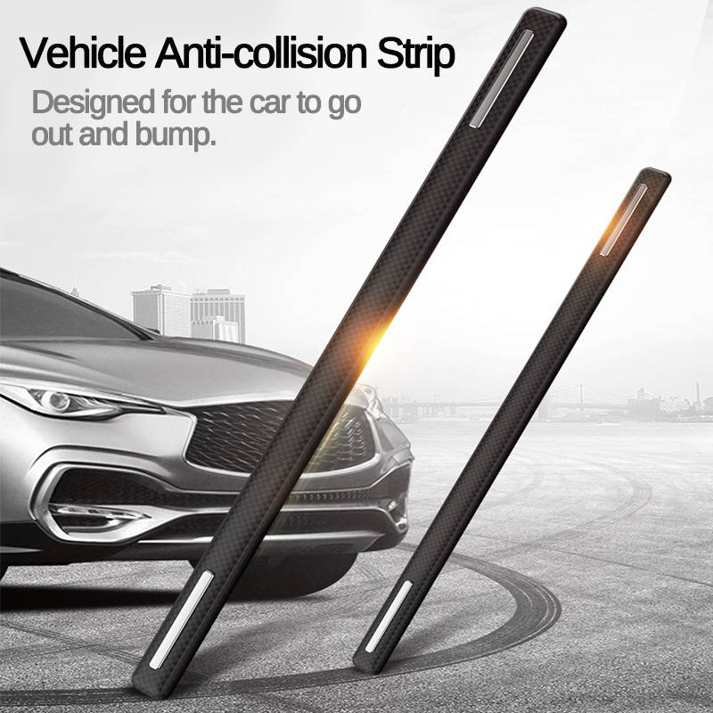 4pcs Car Anti Collision Side Door Edge Rubber Bumper Protector Sticker Strip