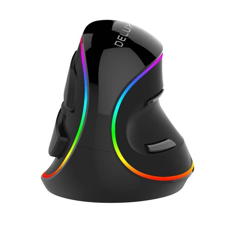Delux M618 PLUS Wired Vertical RGB Gaming Mouse 6 Buttons