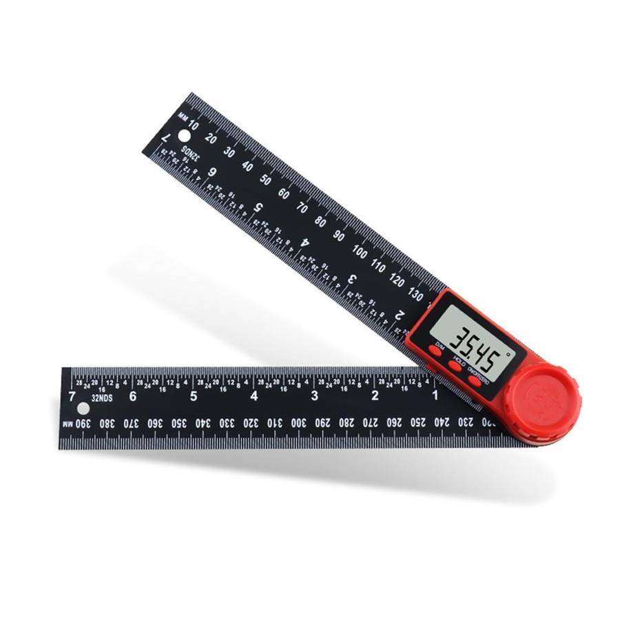 0-200mm 0-300mm 360  LCD Display Carbon Fiber Digital Angle Ruler Inclinometer Electron Goniometer P