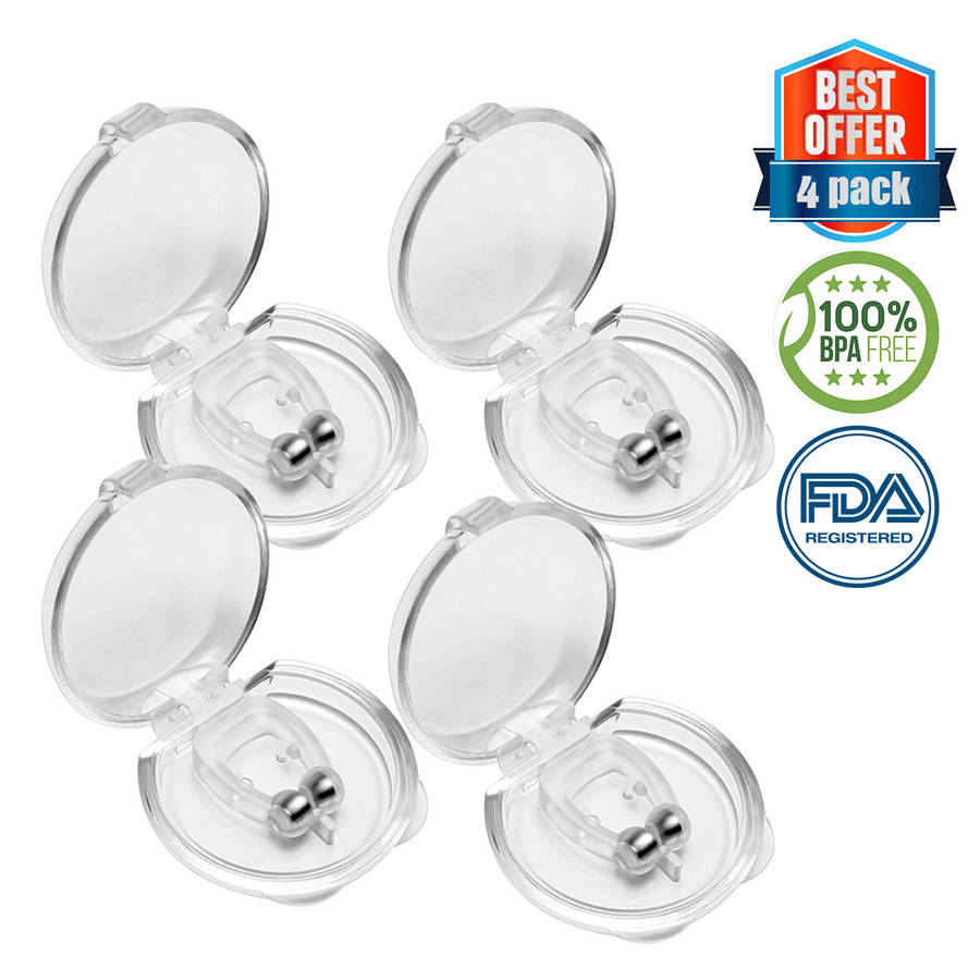 OUTERDO Snoring Solution, Anti Snore Device, Silicone Magnetic Snore Nose Stopper Nose Clip Professi