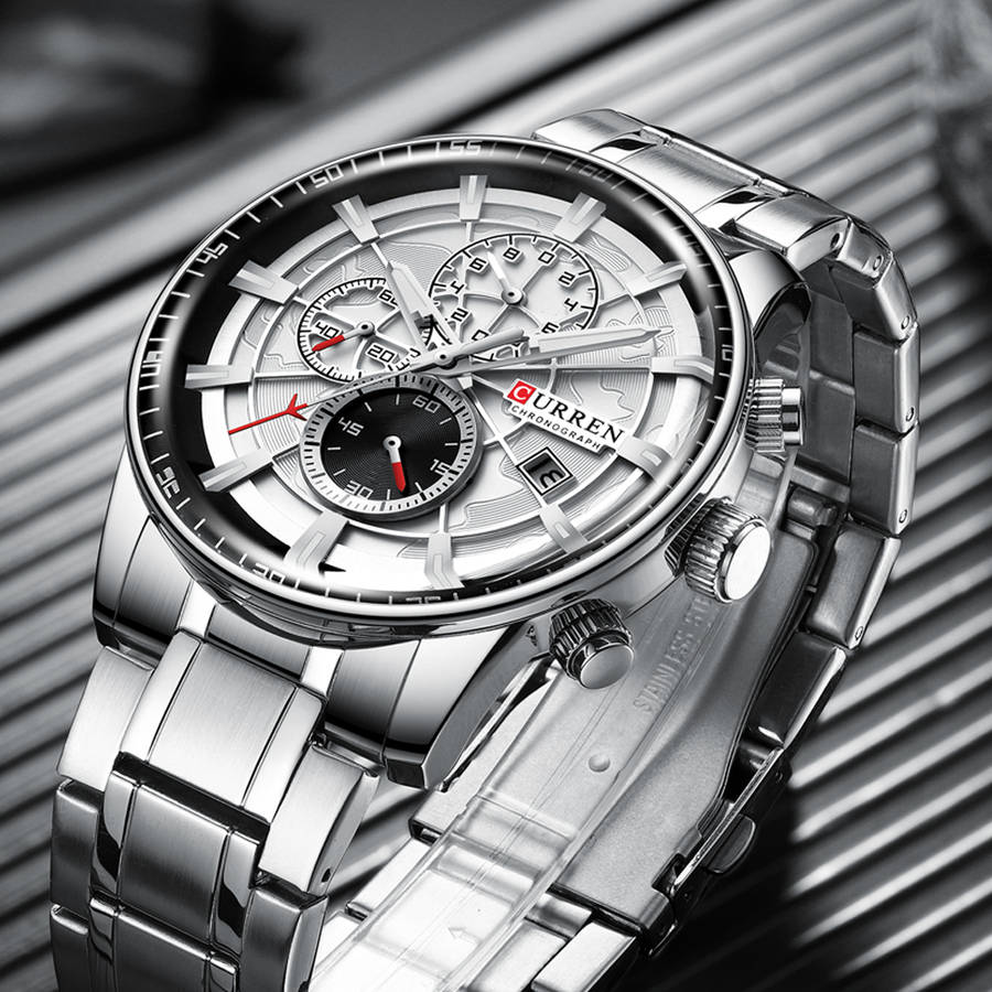 CURREN 8362 Full Steel Business Style Men Wrist Watch Luminous Display Quartz Watch
