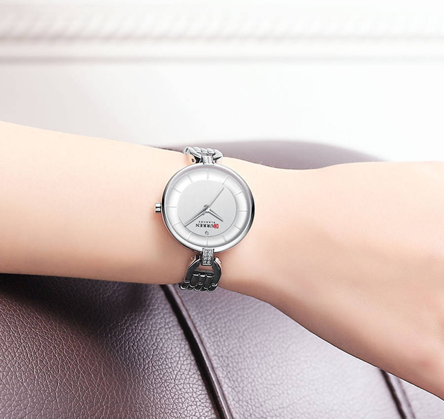 curren 9052 rhinestone elegant design women wrist watch