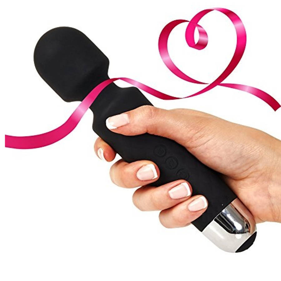 USB Cordless Electric Massager 18 Modes Massage Vibrator Waterproof Wand Neck Massager Multi-speed F