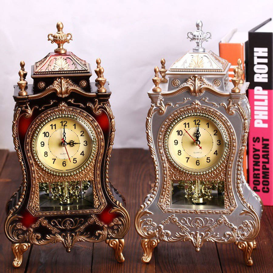 Desk Pendulum Alarm Clock Vintage Clock Classical Cabinet Creative Imperial Furn
