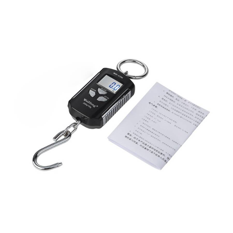 WH-C200 Micro Crane Scale Portable Electronic Scale 200KG/100G With Hook Scale for Indu (Color1 Red)