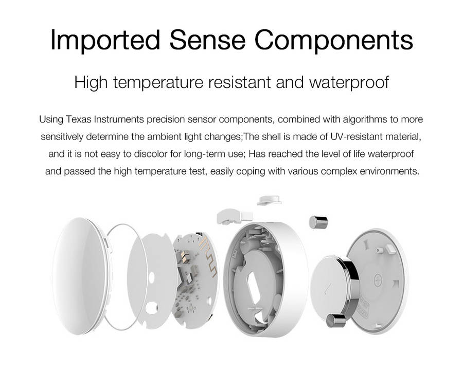 Xiaomi Mijia 0~83000 lux Zigbee 3.0 Smart Home Light Sensor Monitor Alarm Work with Xiaomi Multimode ZigBee 3.0 Gateway
