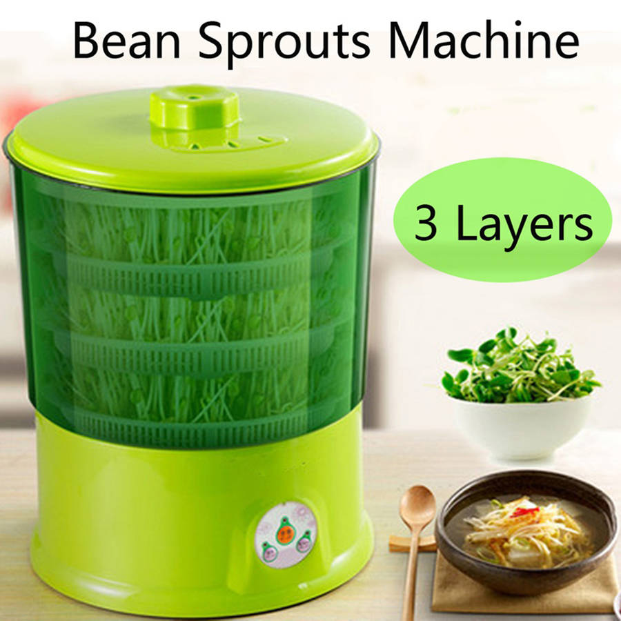 220V 3-Layer 3 Modes 220V Automatic Homemade Bean Sprouts Seed Cereal Machine