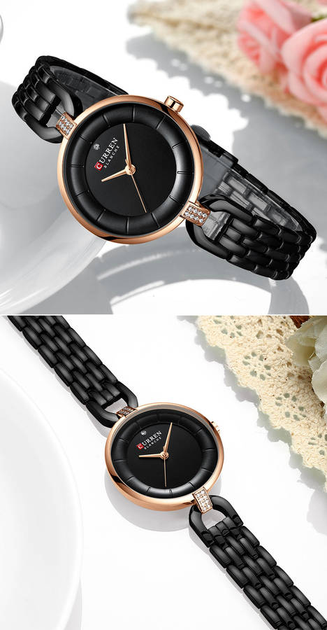 curren 9052 rhinestone elegant design women wrist watch