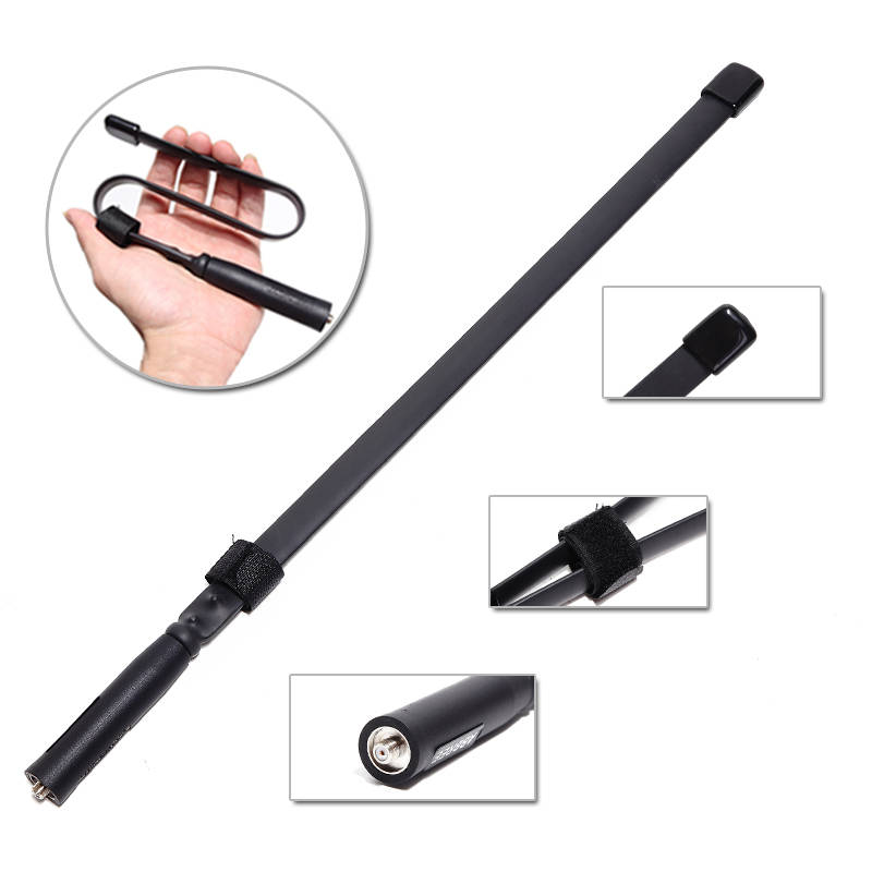 CS Tactical Antenna SMA-Female Dual Band VHF UHF 144/430Mhz Foldable For Walkie Talkie (Length 33cm)