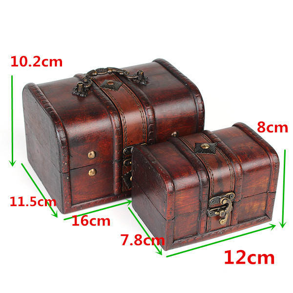 Antique Wooden Jewelry Case