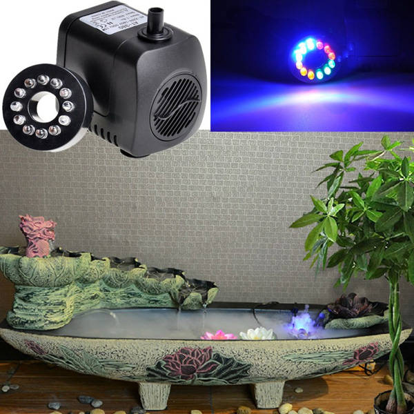 800L/H 210 GPH Submersible Water Pump For Aquarium Fish Tank Pond Fountain Wi (Adaptor 110V US Plug)