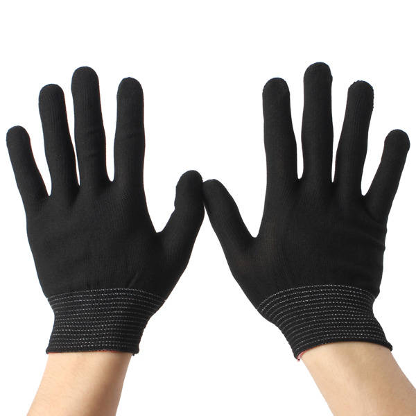 2 Pairs Anti Static Nylon Work Glove Grip Durable Knit Working Safety Gloves