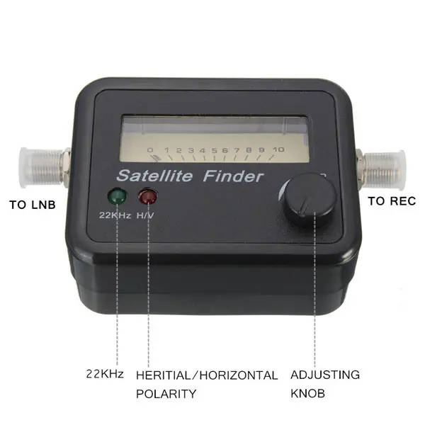 Digital Satellite Signal Dish FTA HD Monitors Signal Strength Meter Finder