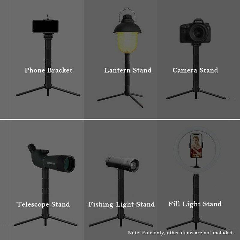 Aluminum Lantern Stand Camping Lamp Pole for Astrolux CL01 CL02 Foldable Light Support Holder Lamp B