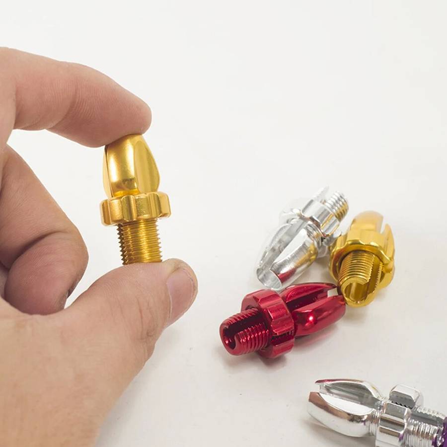 sliver - 2pcs Bicycle Brake Lever Adjusting Screws M10 Aluminum Alloy Brake Screw for Cycling