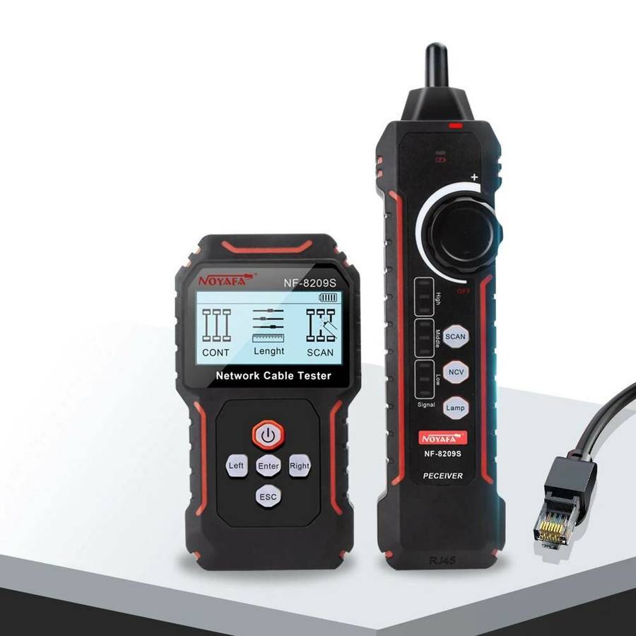 New NF-8209S LCD Network Cable Tester Wire Tracker PoECurrent Length cabl RJ45 Cable Tracker multifu