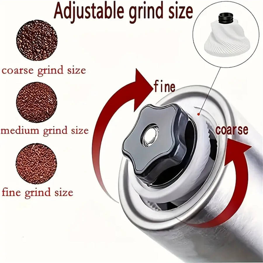 Silver - IPRee Grinder Machine Manual Coffee Grinder for Home Kitchen Multifunctional Coffee Bean Gr