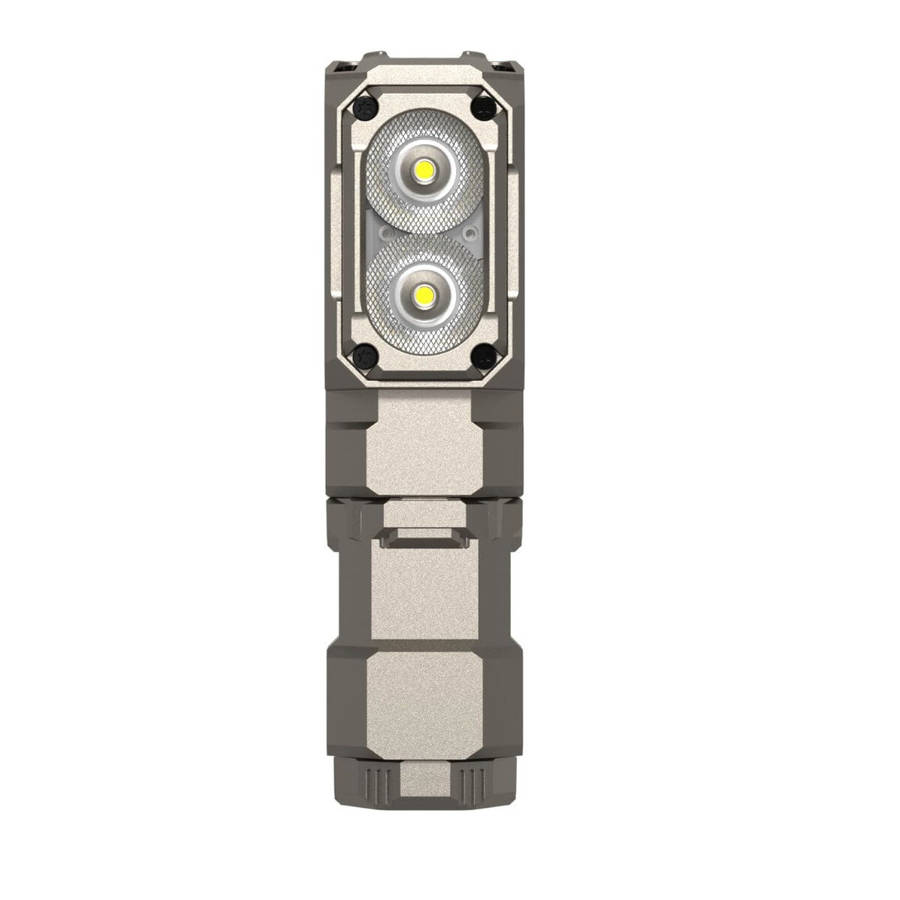 Khaki(6500K) - Wuben E7 1800lm Ultra-Compact and Lightweight LED Headlamp & Flashlight With 18350 Ba