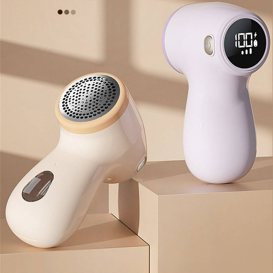 Beige - Tevorex USB Rechargeable Electric Lint Remover With Intelligent Digital Display,Clothes Shav