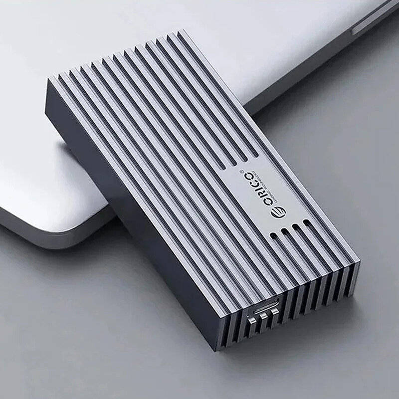 Silver - ORICO M234C3-U4 40Gbps M.2 NVMe Enclosure M2 External Hard Disk Case SSD USB4 NVMe Cover US