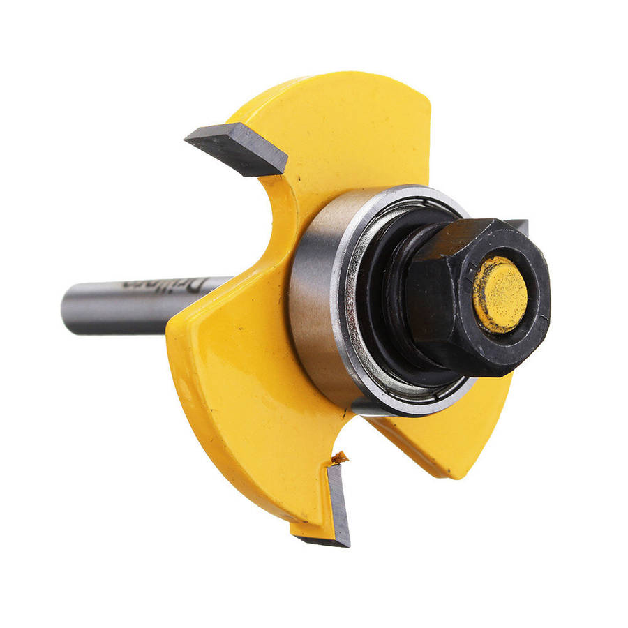 Drillpro 2 pc 6mm 1/4 inch Shank high quality Joint Assembly Router Bit Set T-shape Wood Milling Cut