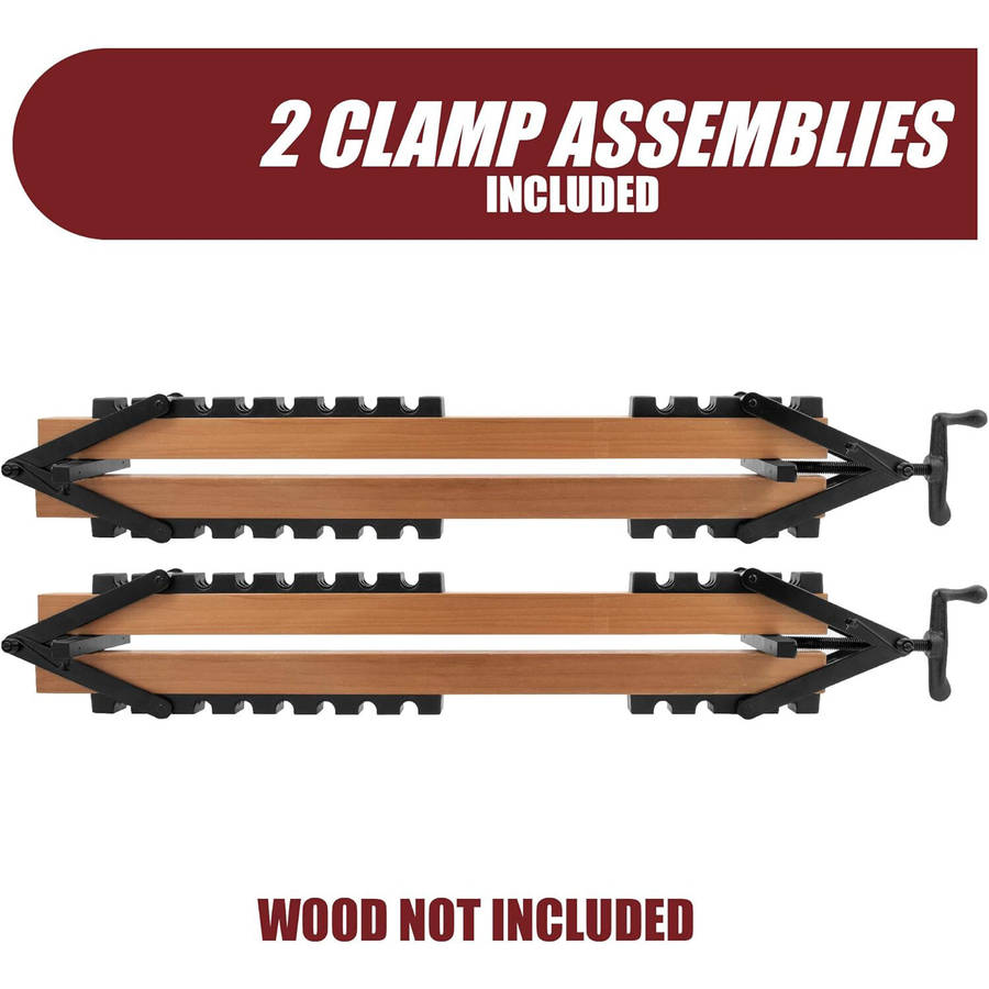 Black - 4 Way Pressure Clamps Kit Alloy Steel Panel Clamp System 1000 PSI Adjustable Woodworking Cla