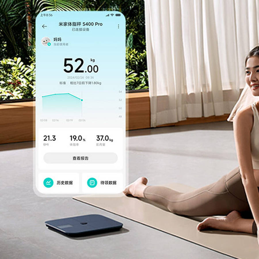 #01 - XIAOMI Mijia S400 Pro Smart Body Fat Scale 25 Metrics 3.5" TFT Screen Dual-Frequency BIA Bluet