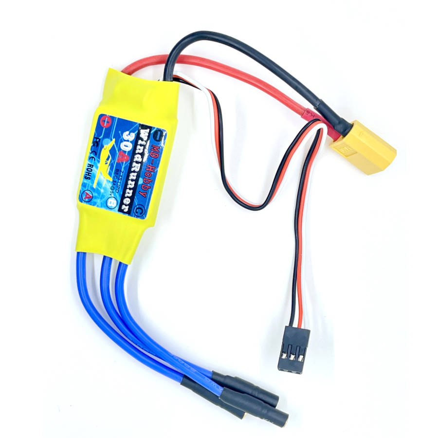 2PCS Brushless ESC 30A Speed Control 2S 3S XT60 Plug JR for 2212 Brushless Motor KT SU27 RC Airplane