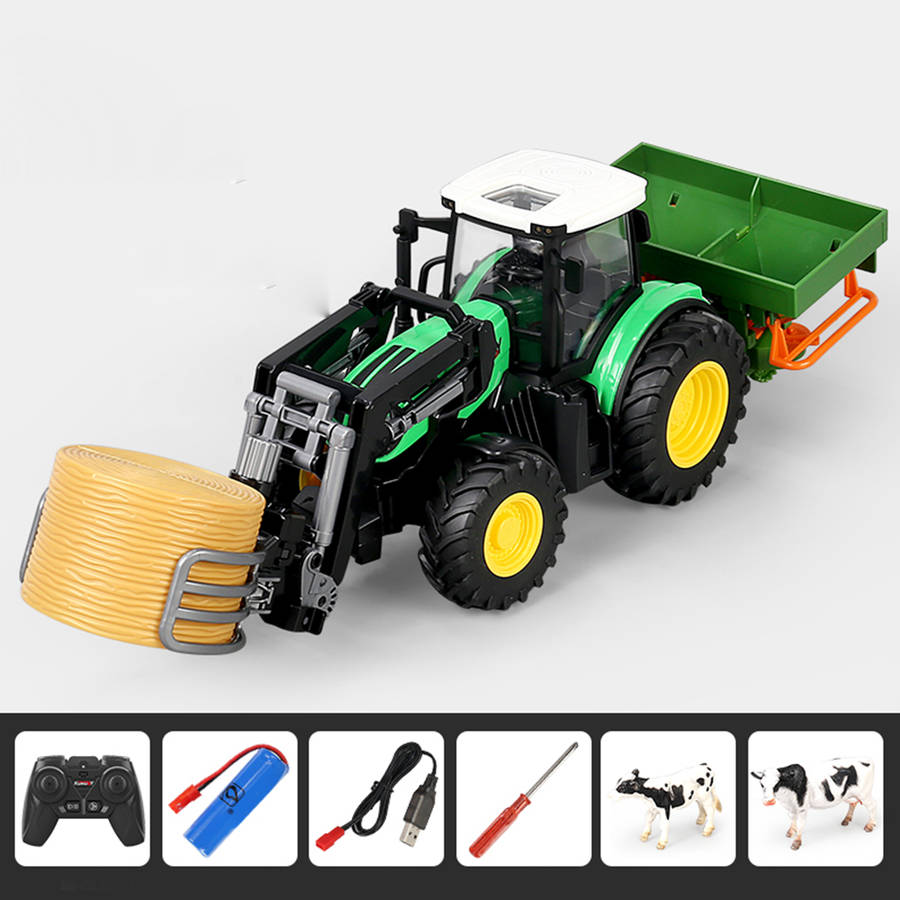 Red - THE LINK 6685 1/24 3 in 1 Electric Farmer Car RC Car for Kids Toys