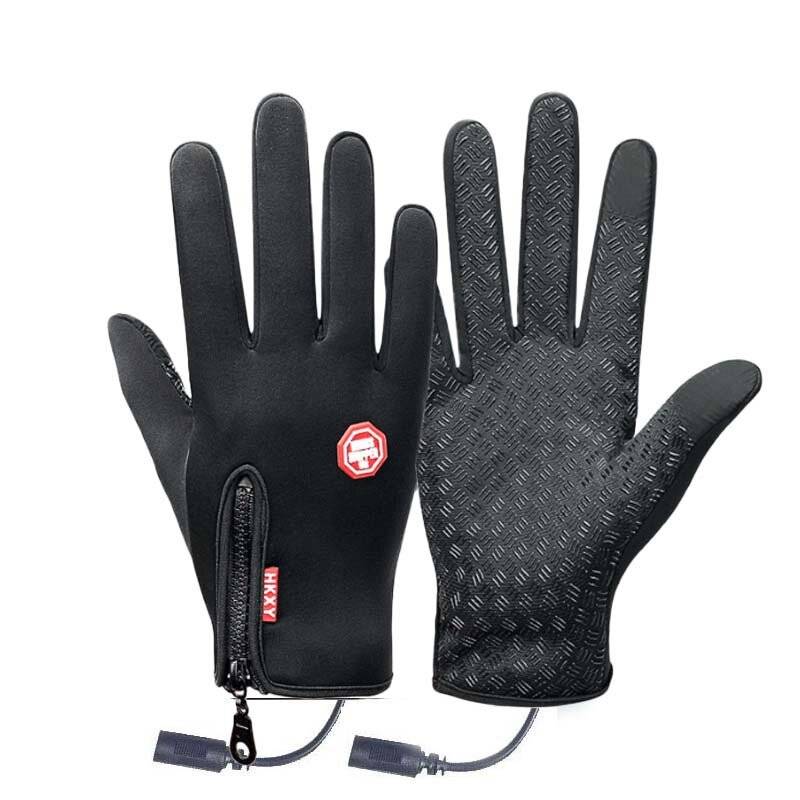 XL - TENGOO Winter Touchscreen Gloves USB Heated Gloves Men Women Warm Gloves Waterproof Windproof F