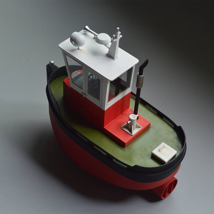 White - Tony Ray Aero Model 1/18 Mini Little Otter Tug Boat RC Ship DIY KIT Unassembled w/ Motor ESC