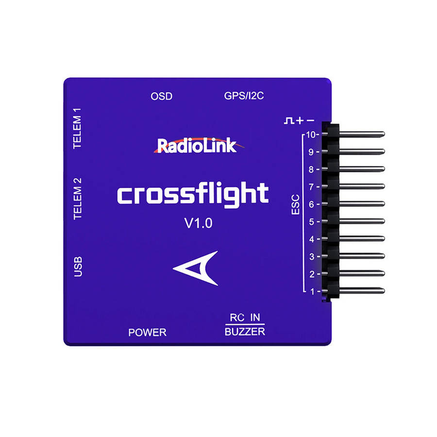 Flight Controller - Radiolink Crossflight Flight Controller 2-12S 10 PWM FC wih OSD Module for FPV R