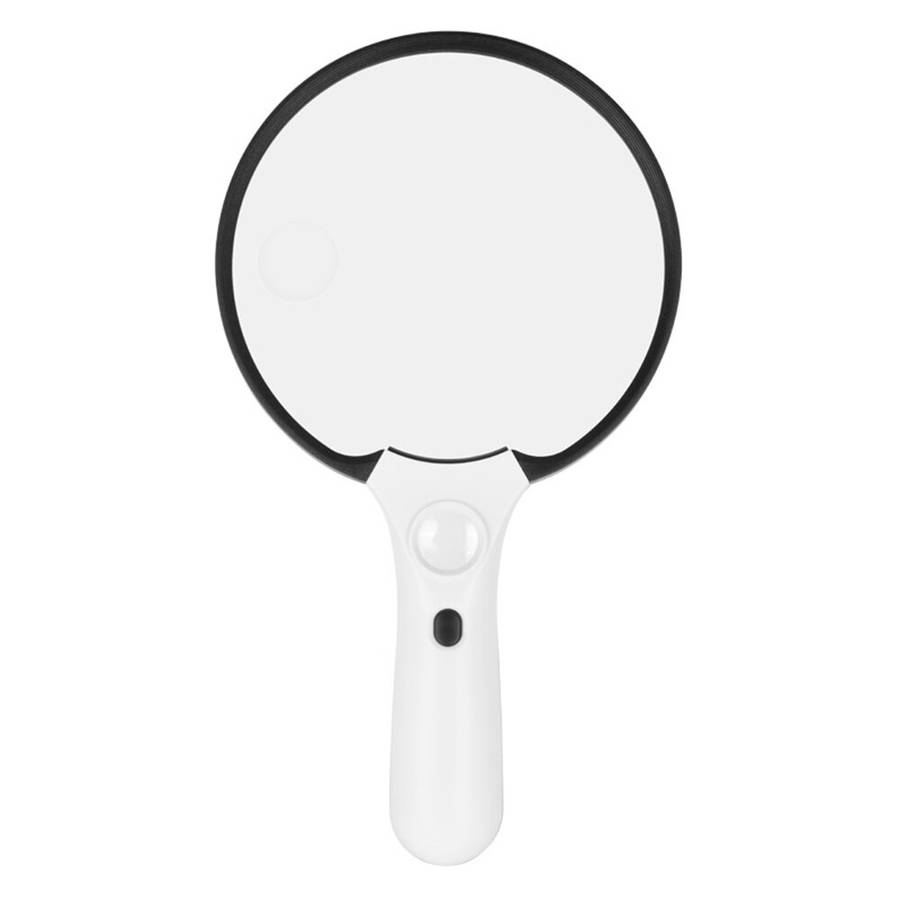 Handheld 135mm Large Lens Magnifying Glass with 10x 20x 45x Magnification LED and UV Light for Readi