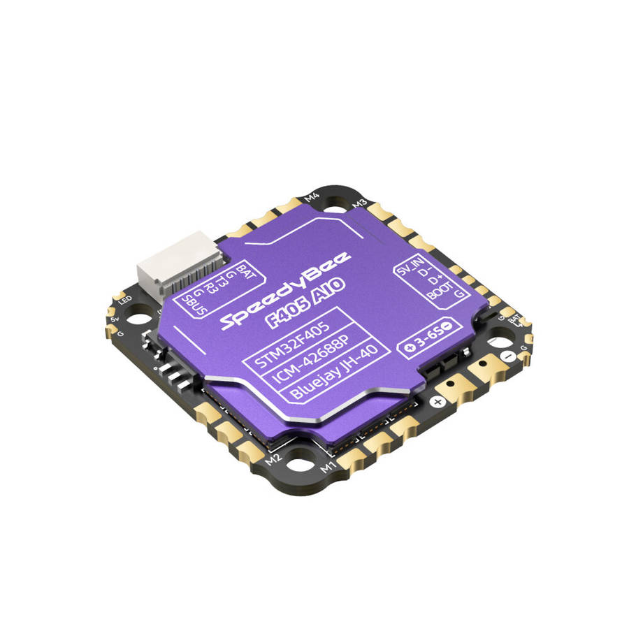 Purple - 25.5*25.5mm SpeedyBee F405 AIO 40A Flight Controller with 5V 9V BEC Output 40A BL_S 3-6S ES