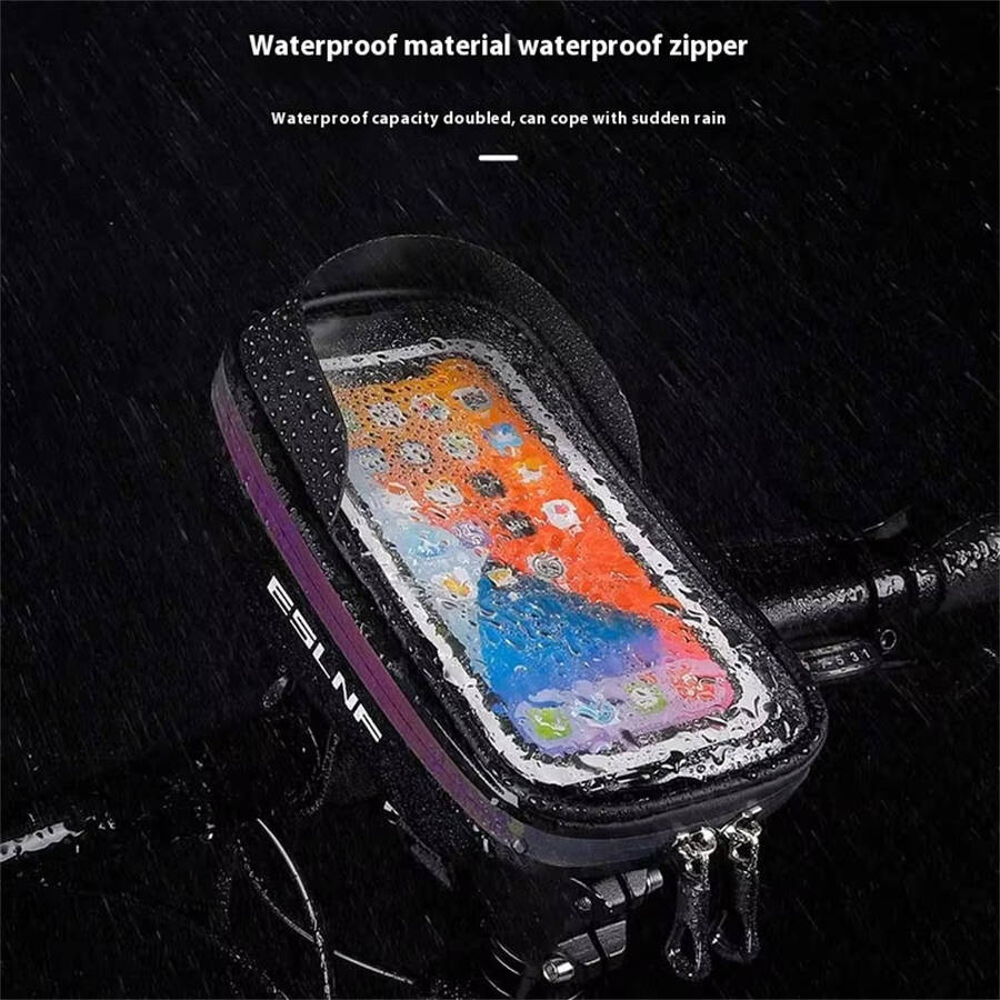 Black - ESLNF Sensitive Touchscreen 8'' Phone Holder Bike Bag Upgraded Sun Visor Hard Shell Waterpro