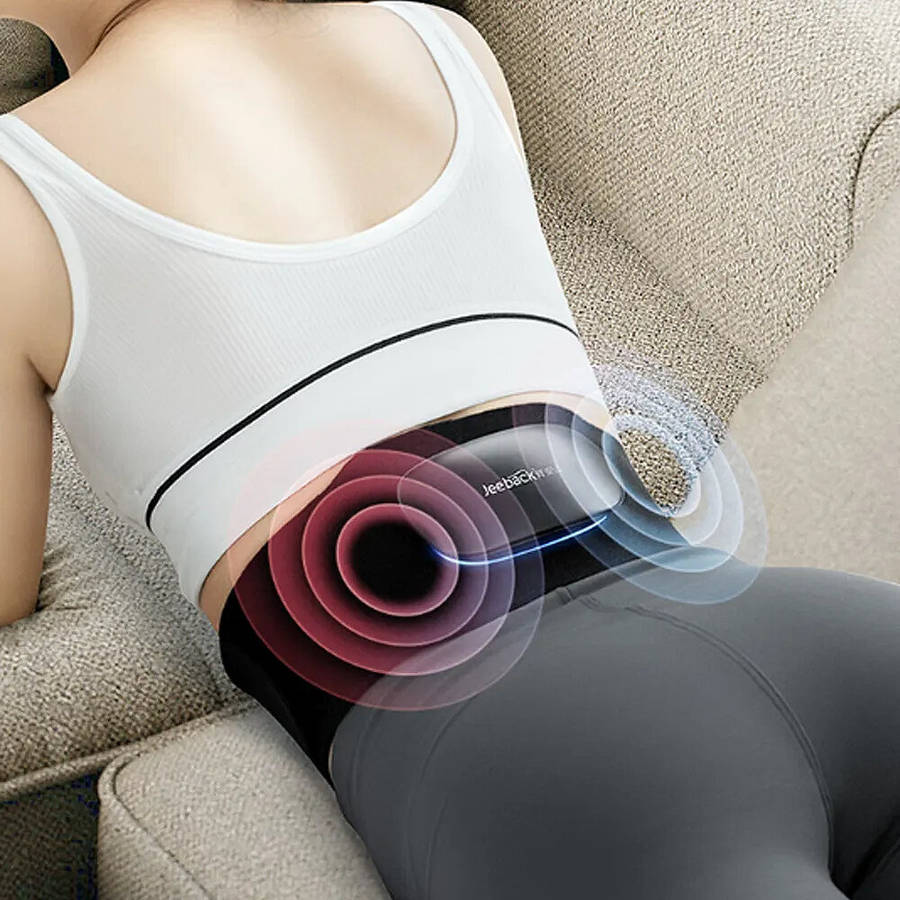 Gray - Jeeback G9 Waist Massager Instrument Back Lumbar Heat Pulse Smart Physiotherapist Lumbar Port