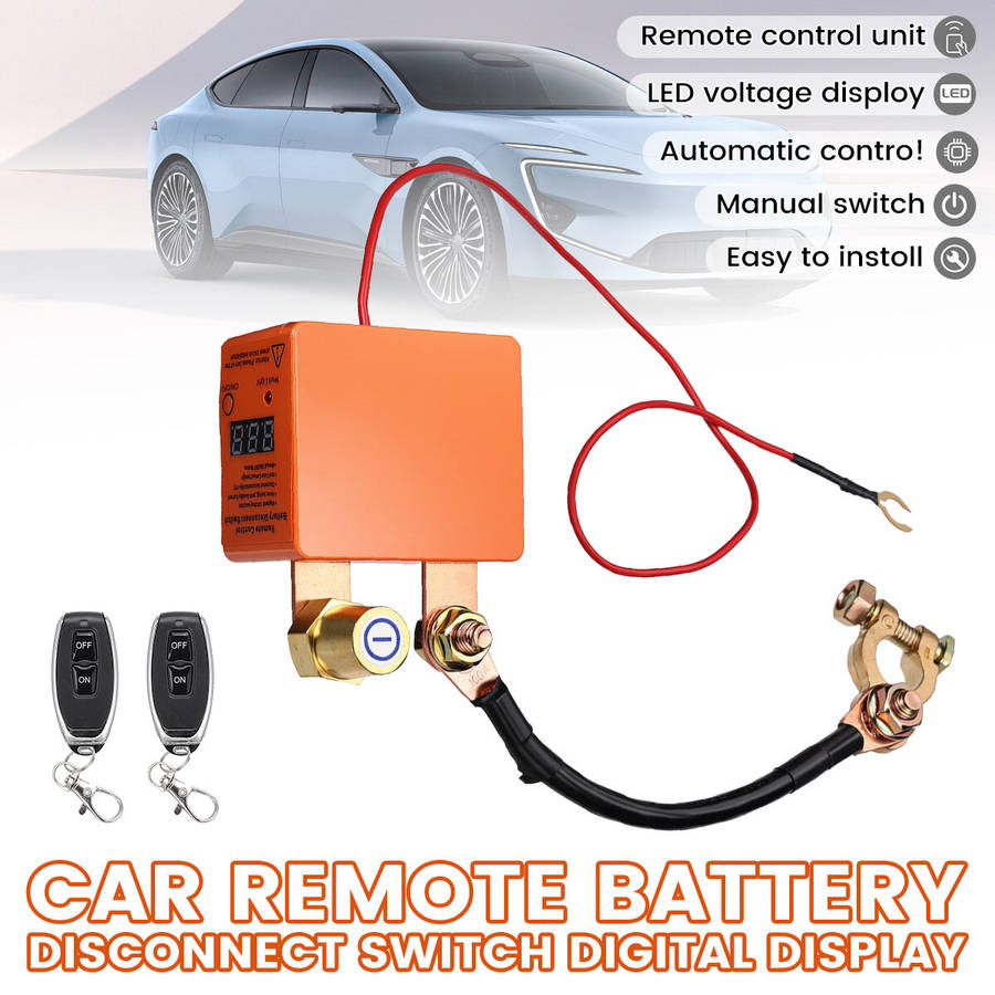 1 - 12V 24V 240A Wireless Remote Battery Disconnect Switch Automatic Cut-Off Low Power Consumption L