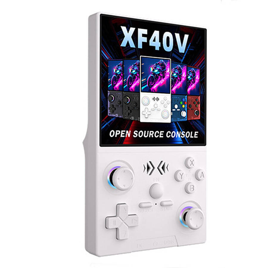 Black - [128G] XF40V Handheld Game Console with 4 Inch IPS HD Screen RK3326 RGB Joysticks Open Sourc
