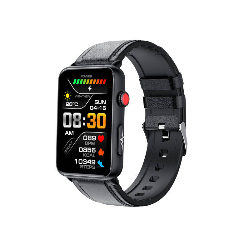 Blue - ET620 1.57 inch HD Screen Non-invasive Blood Glucose HRV Tracking ECG bluetooth Call Heart Ra