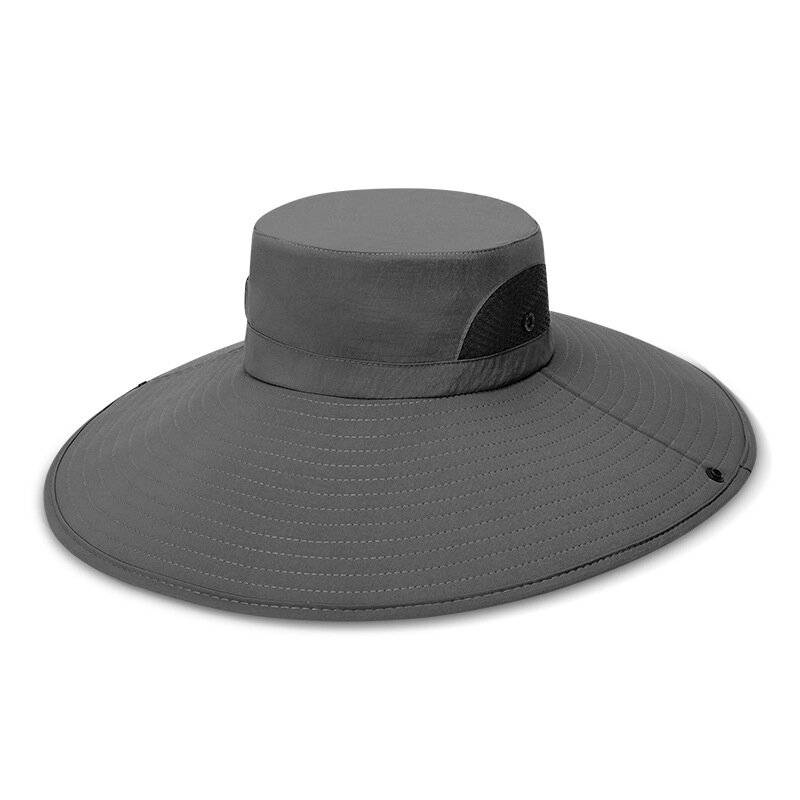 Black - Summer Removable Face Neck Protection Breatha Climbing Hats Wide Brim Hat Men Outdoor Anti-U